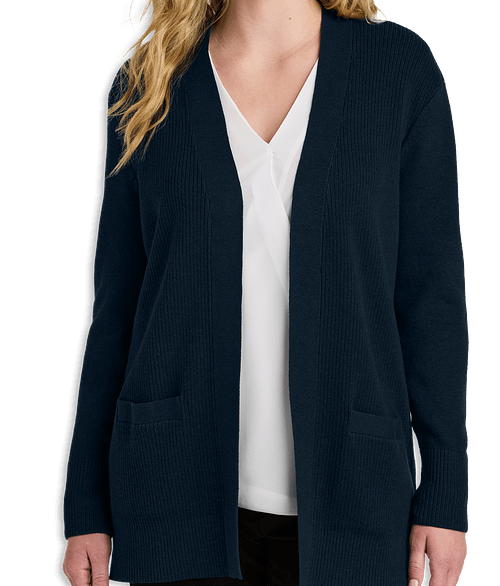 Port Authority Women’s Easy Care Open Cardigan in River Blue Navy