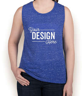 Bella + Canvas Women's Flowy Muscle Tank - Color: True Royal Marble
