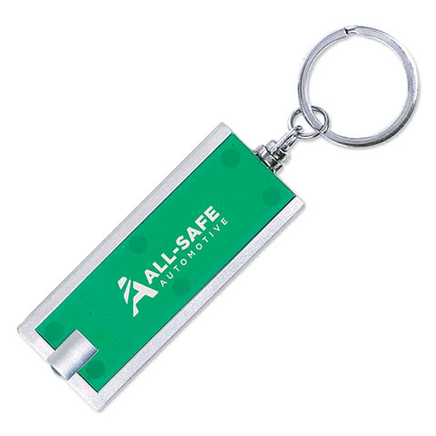 LED Flashlight Keychain in Blue