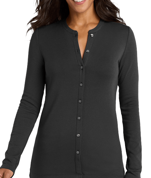 Port Authority Women's Concept Stretch Button-Front Cardigan in Black