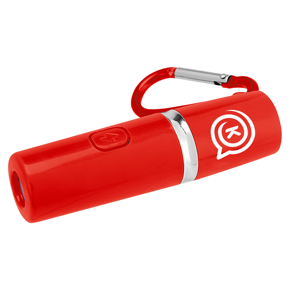 Rechargeable Portable Alarm And Flashlight Carabiner Keychain
