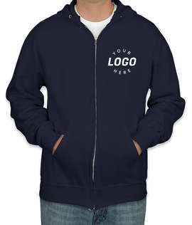 Jerzees Nublend 50/50 Zip Hoodie - Color: J. Navy