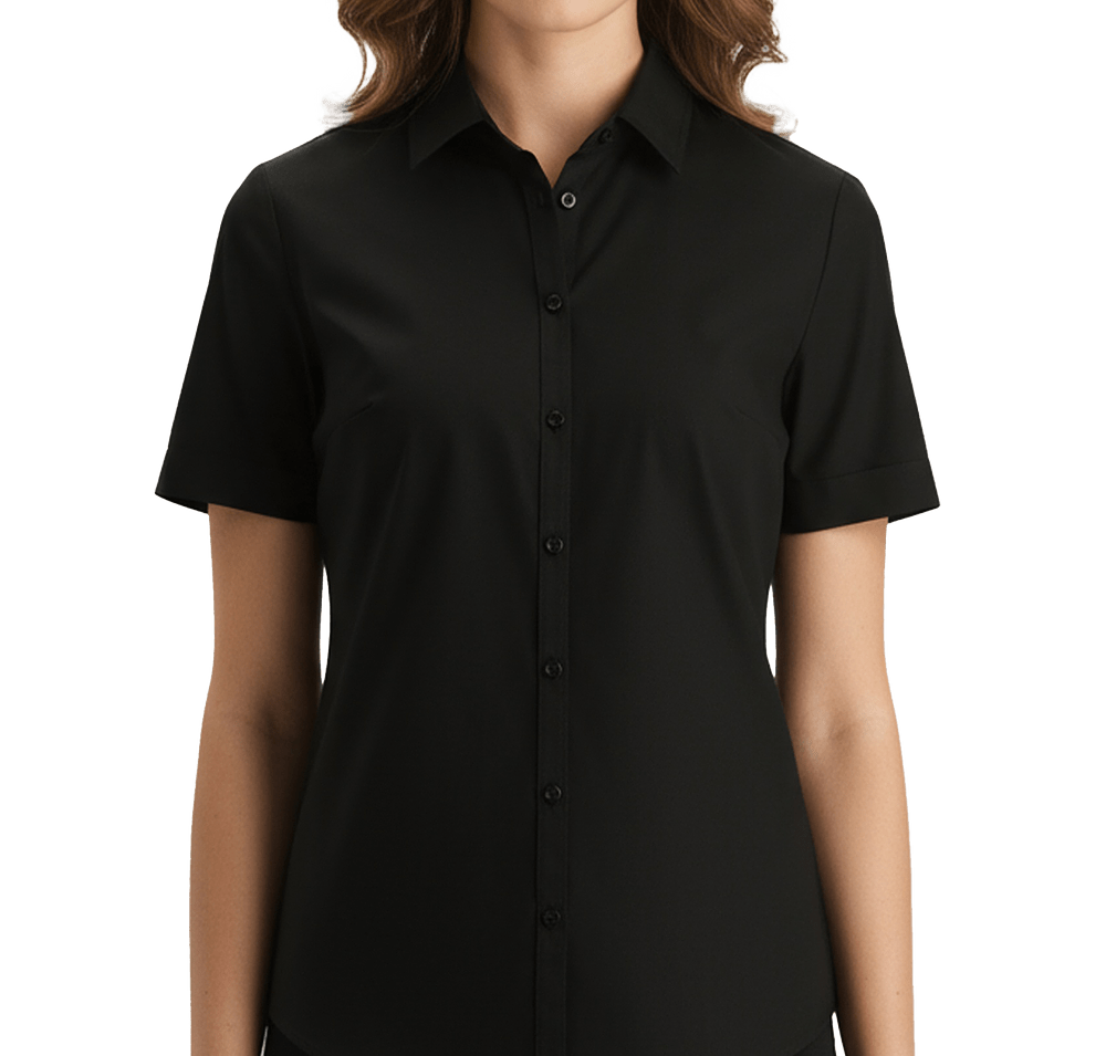 Edwards Women's Essential Wrinkle-Free Short Sleeve Dress Shirt-default