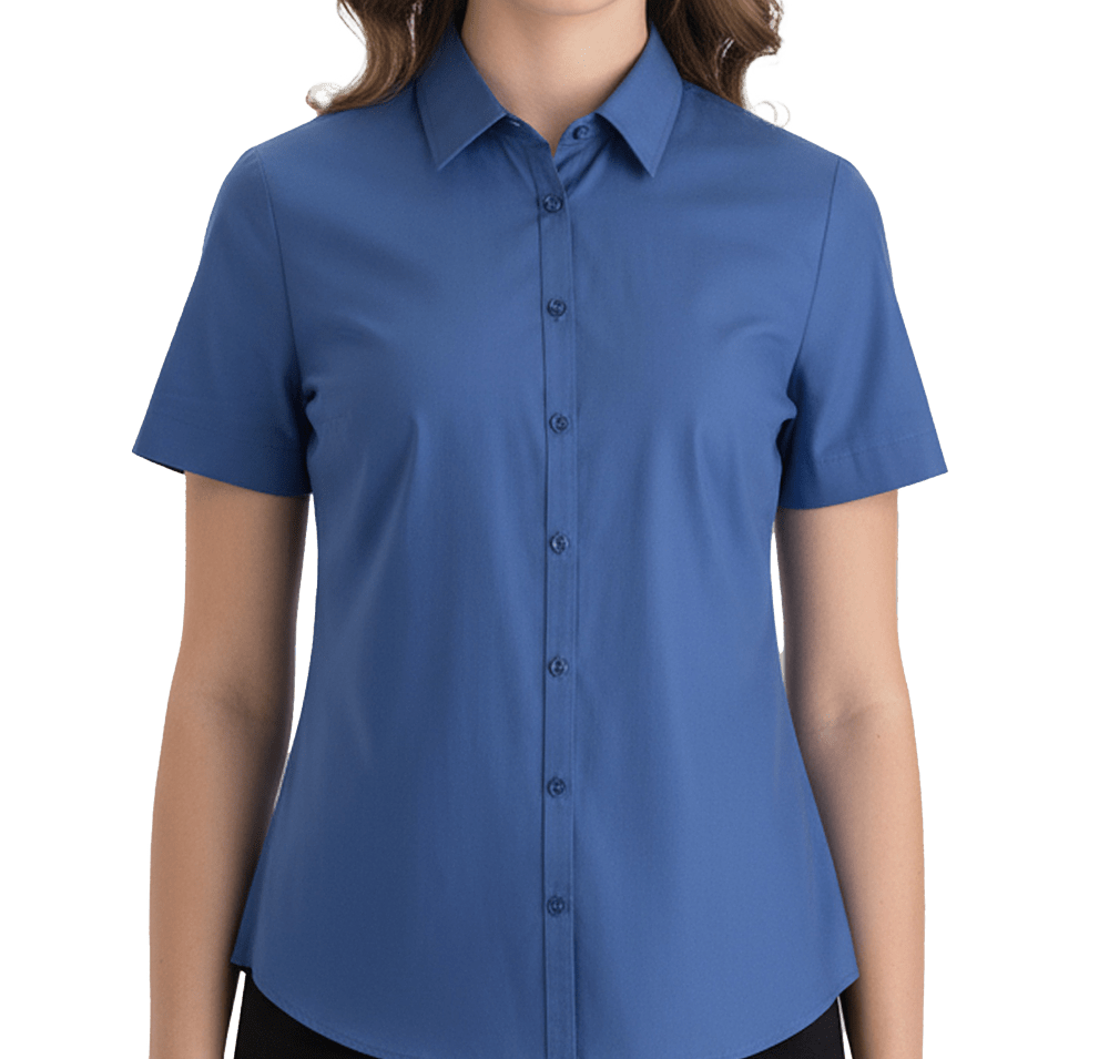 Edwards Women's Essential Wrinkle-Free Short Sleeve Dress Shirt-default