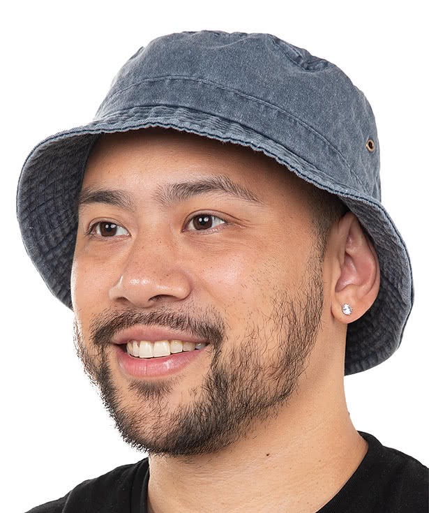 Mega Cap Pigment Dyed Twill Washed Bucket Hat