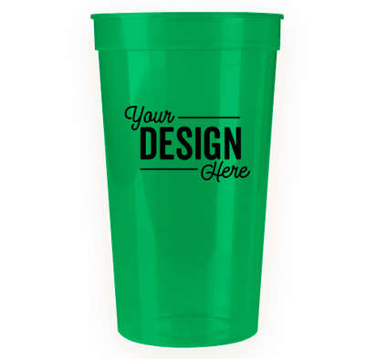 32 oz. Translucent Plastic Stadium Cup - Translucent Green