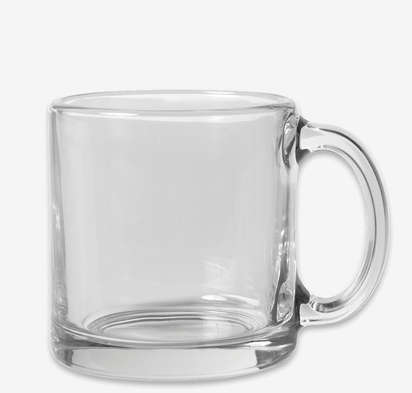 13 oz. Clear Glass Coffee Mug-default