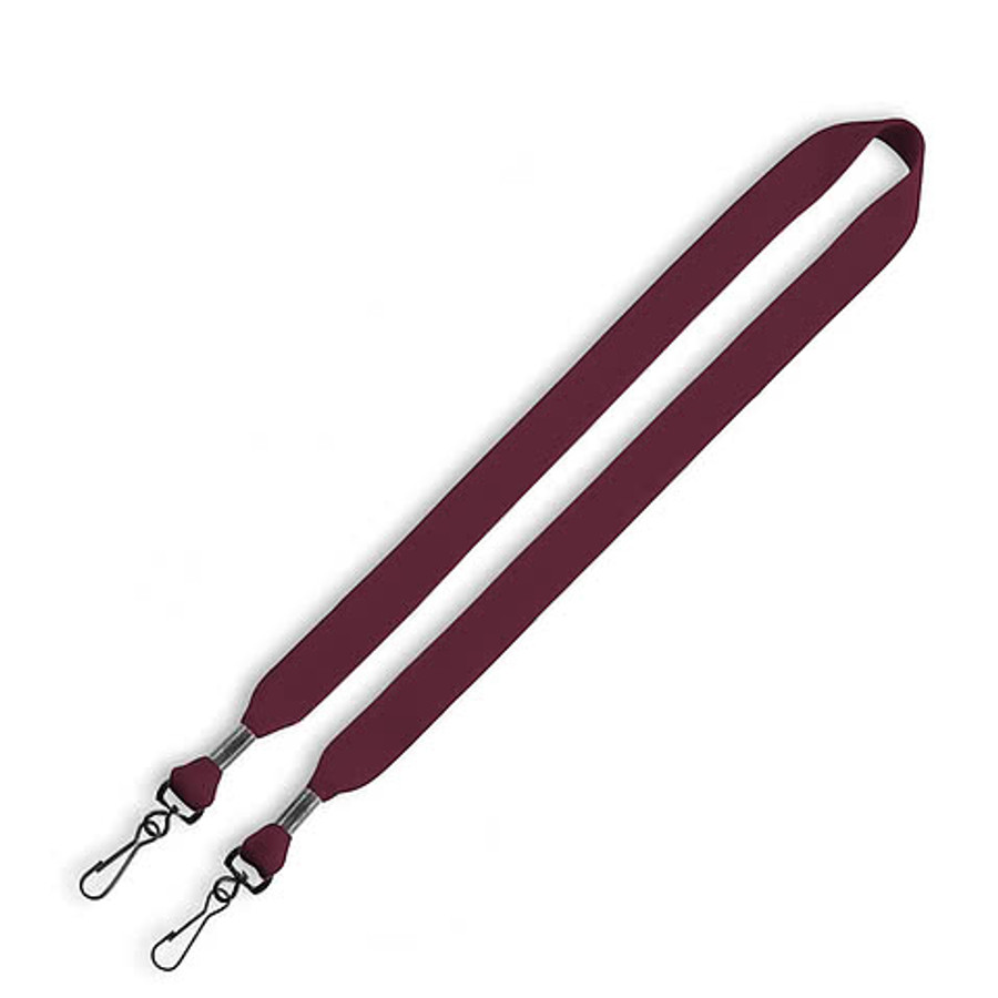 3/4" Cotton Double Swivel Hook Lanyard in White