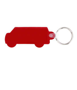 Van Shaped Keychain - Color: Translucent Red