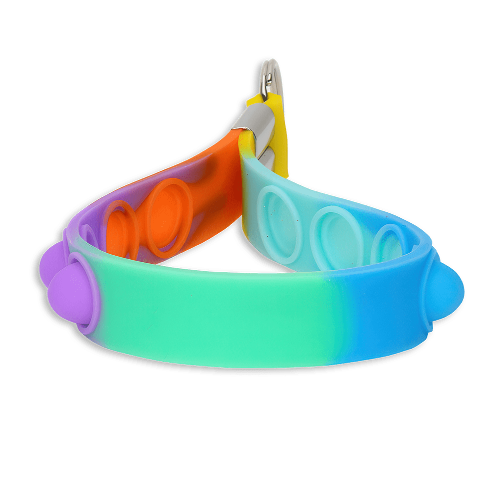 Push Pop Stress Reliever Silicone Wrist Strap Keychain-default