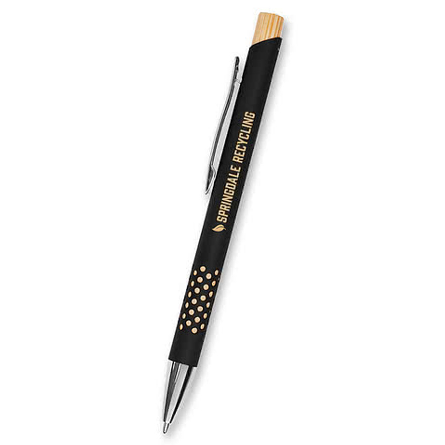 Asher Recycled Aluminum Ballpoint Pen (black ink) in BLKBAM
