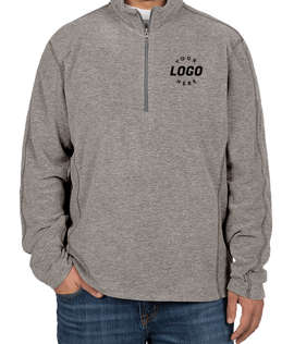 Port Authority Heather Quarter Zip Microfleece Pullover
