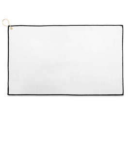 Full Color Epicolor Microfiber Waffle Golf Towel - Color: White