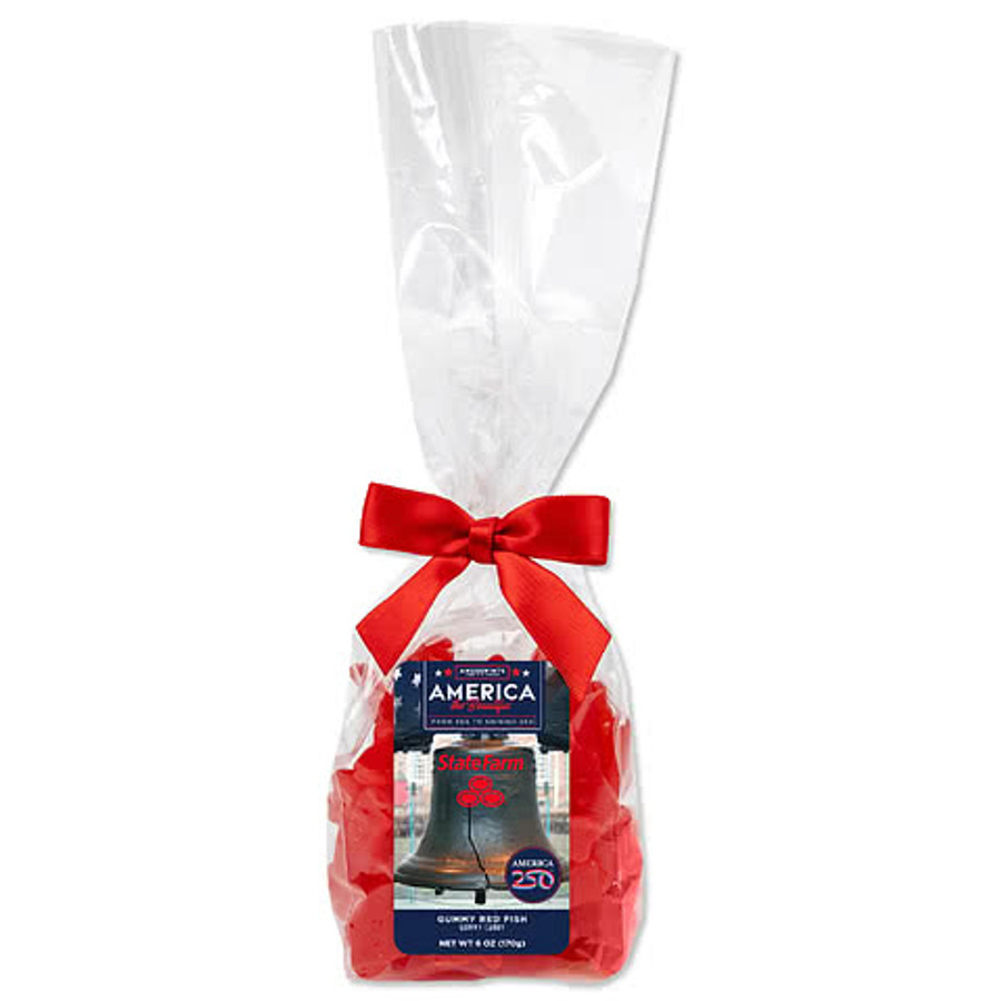 Full Color America250™ Gummy Red Fish Mug Stuffer in Gummy Red Fish