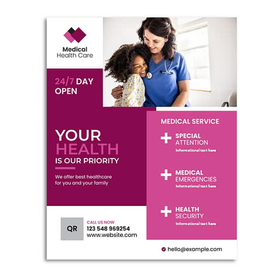 Full Color 11" x 14" Glossy Poster in White