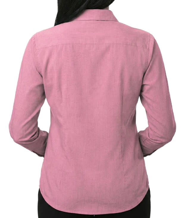 Blue Generation Women’s Untucked Crossweave Long Sleeve Dress Shirt
