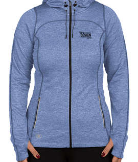 OGIO Endurance Women's Reflective Heather Performance Full Zip - Color: Electric Blue