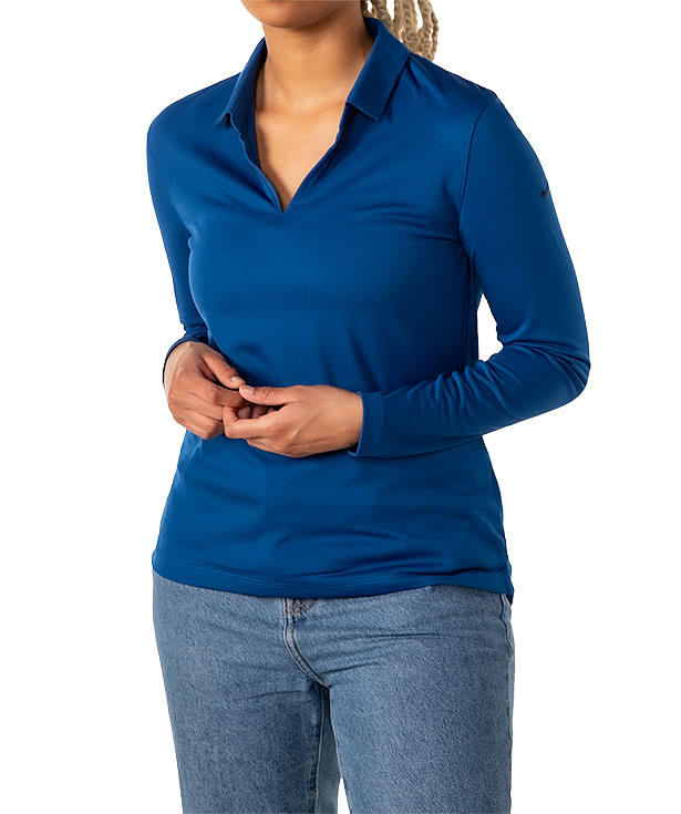 Nike Women's Dri-FIT Micro Pique Long Sleeve Performance Polo 2.0 - Embroidered