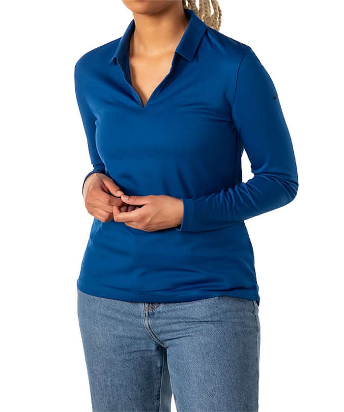 Custom Nike Women's Dri-FIT Micro Pique Long Sleeve Performance