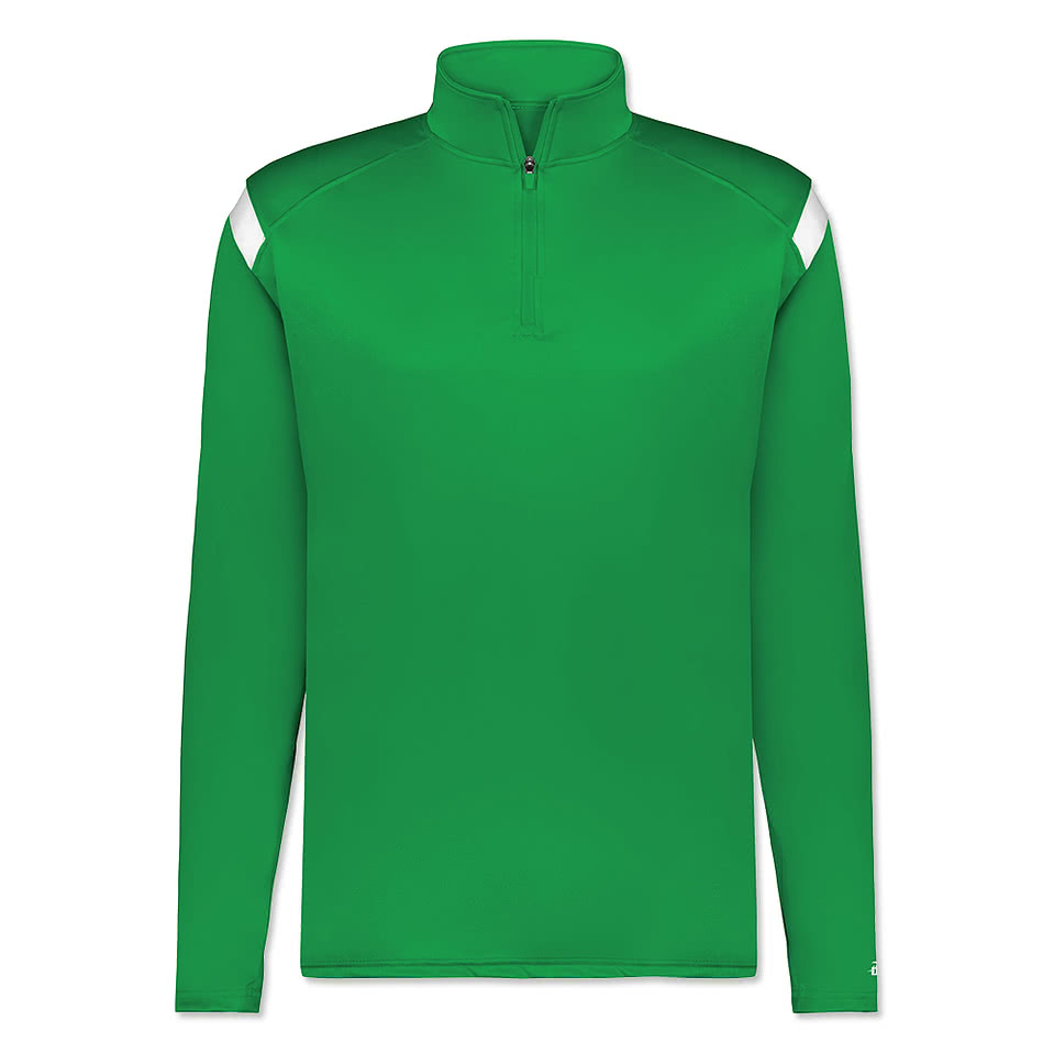 Badger On The Rise Sport Paneled Performance Quarter Zip Pullover