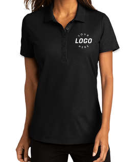 Port Authority Women's SuperPro React Polo - Embroidered - Color: Deep Black
