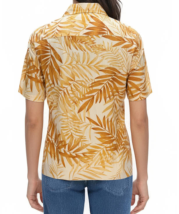 Blue Generation Tonal Print Short Sleeve Camp Shirt