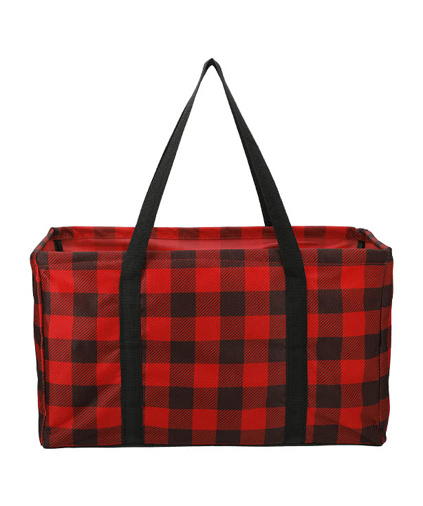 Buffalo Plaid Utility Tote Bag