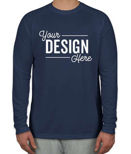Sport-Tek Long Sleeve Raglan Performance Shirt - Color: True Navy