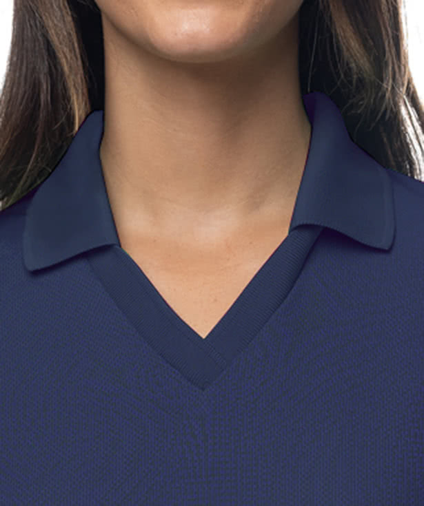 Blue Generation Women's BLU-X-DRI Textured Mesh Performance Polo - Embroidered