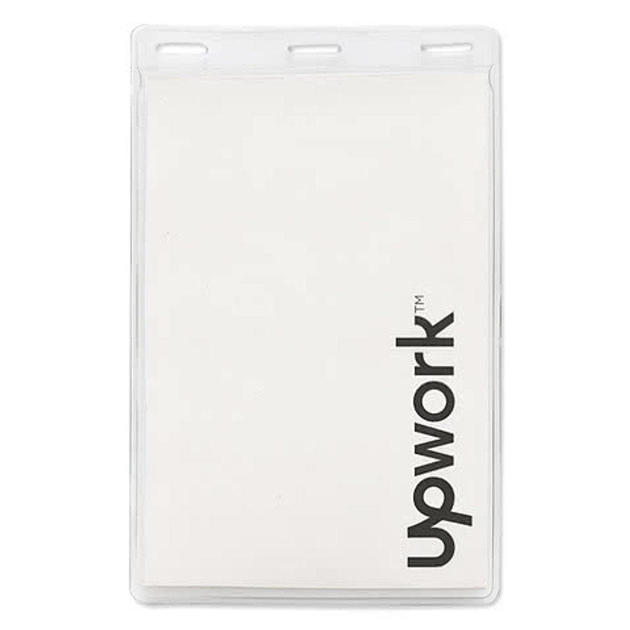 4" x 6" Vertical Vinyl Badge Pouch in Clear