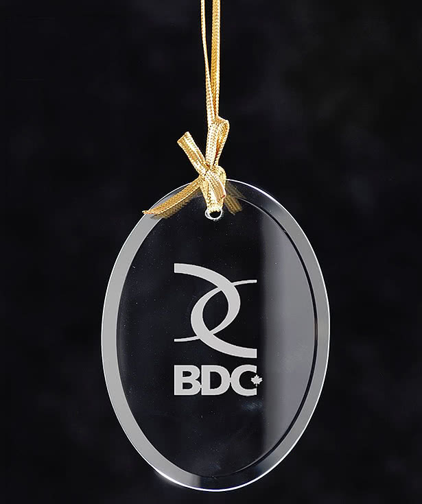 Oval Jade Glass Ornament