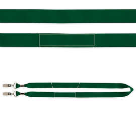 Full Color Premium Face Mask Lanyard - Color: Forest Green