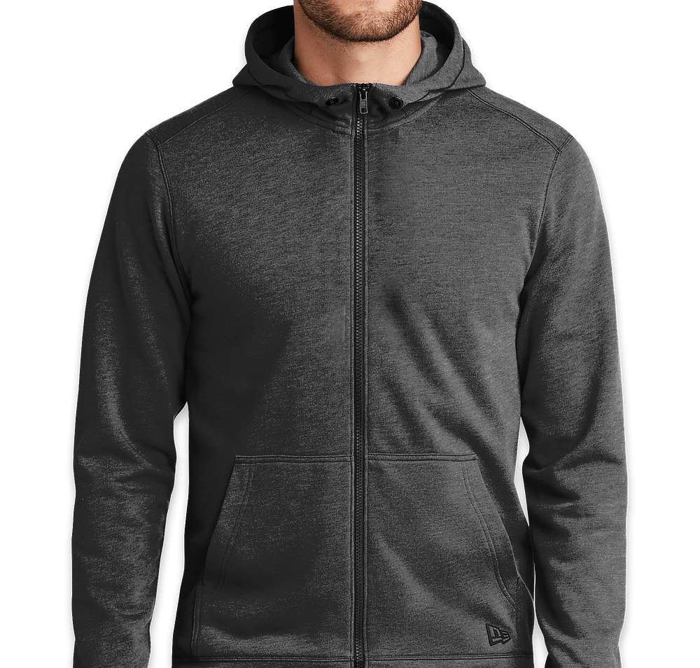 New Era Tri-Blend Zip Hoodie - Embroidered-default