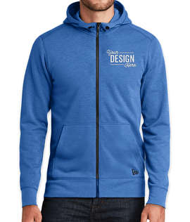 New Era Tri-Blend Zip Hoodie - Embroidered - Color: Royal Heather