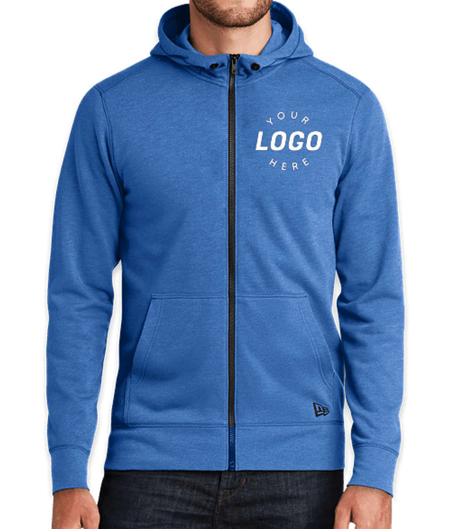 New Era Tri-Blend Zip Hoodie in Royal Heather