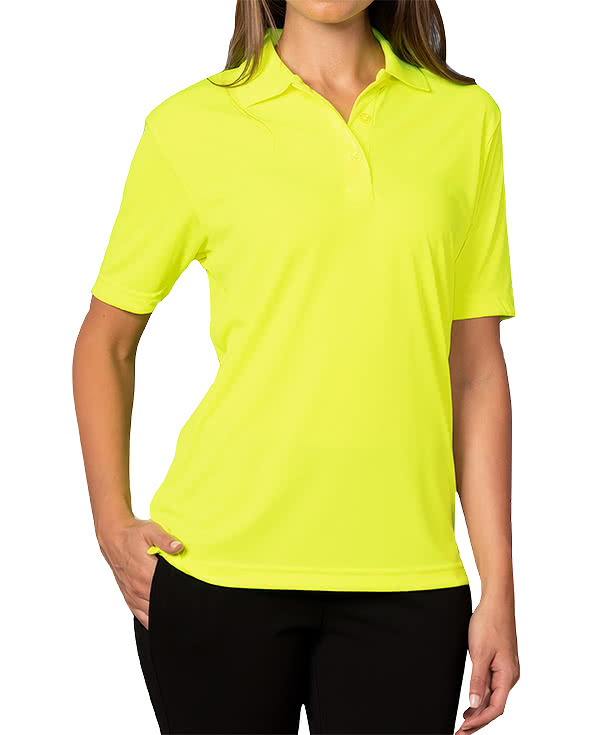 Blue Generation Women's Hi-Visibility Performance Pique Polo - Embroidered