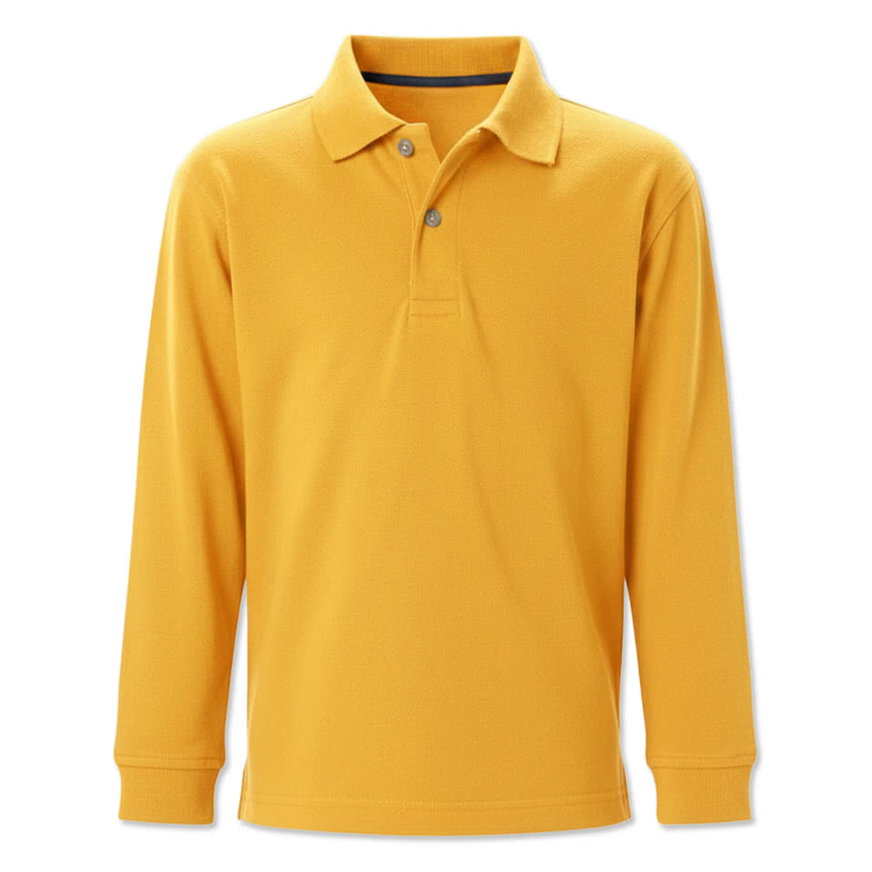 Blue Generation Youth Superblend Long Sleeve Pique Polo