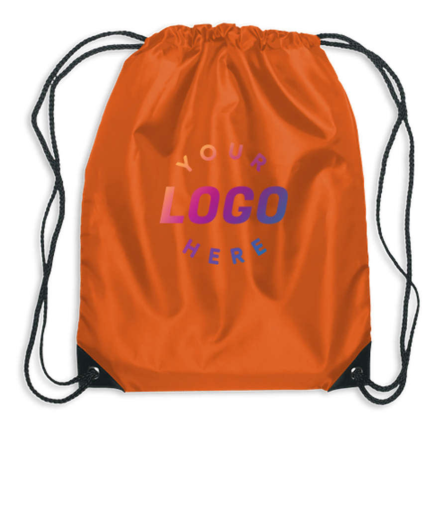 Sports Reinforced Drawstring Bag in Burnt Orange