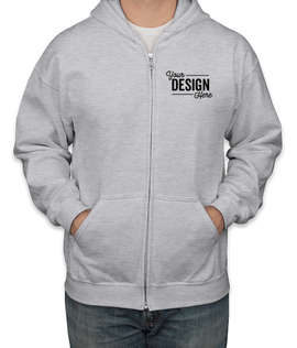 Canada - Gildan Midweight Zip Hoodie - Color: Ash