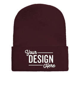 Yupoong Solid Cuff Beanie - Color: Maroon