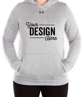 Under Armour Women's Hustle Pullover Hoodie - Color: True Grey Heather / Black