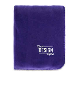 Port Authority Fleece Blanket with Strap - Color: Purple
