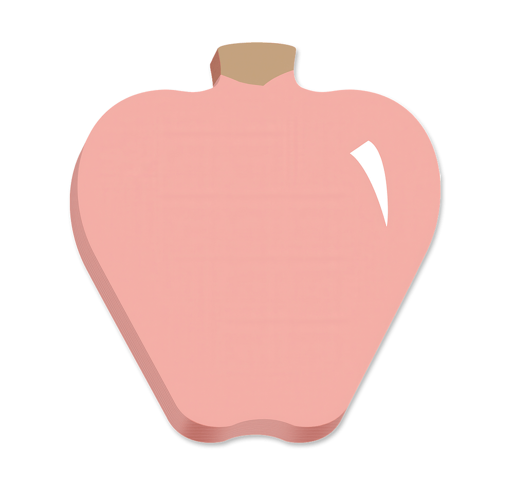 Full Color Apple Sticky Note - 3" x 3" -  25 sheets/pad (Case of 500)-default