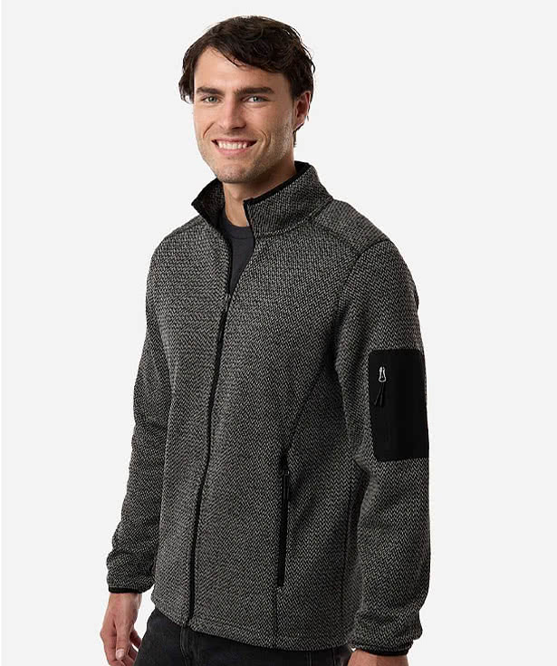 North End Jasper Recycled Fleece Jacket - Embroidered