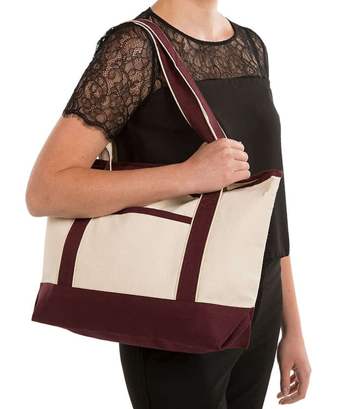 Embroidered Deluxe Cotton Canvas Tote Bag