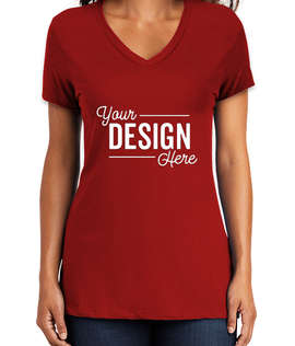 District Women's Perfect Weight V-Neck T-shirt - Color: Classic Red