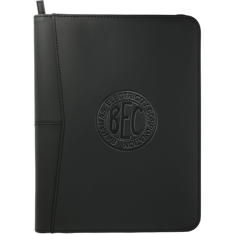Debossed Pedova UltraHyde Zippered Padfolio