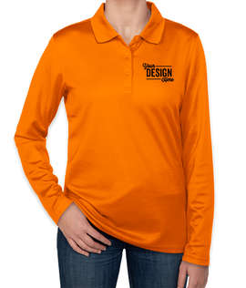 Clique by Cutter & Buck Women's Eco Long Sleeve Performance Pique Polo - Color: Hi-Vis Orange