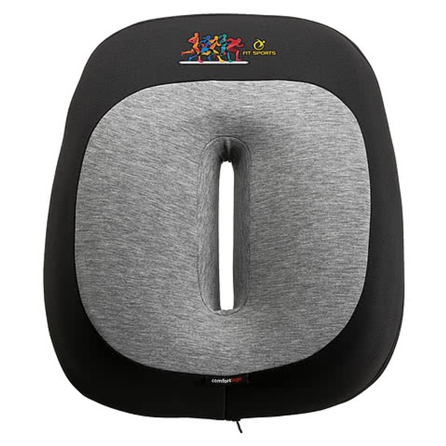 Full Color Comfort Logic Heavenly Support Back Pillow in Black/Gray