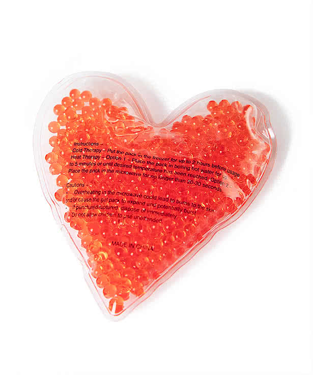 Heart Shaped Hot/Cold Reusable Gel Beads Pack